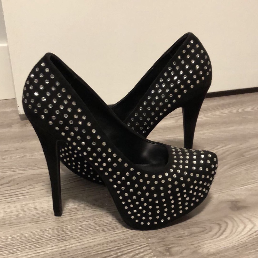 Black Candies Jewel Pumps Size 9